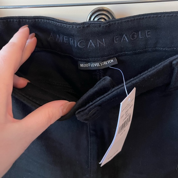 American Eagle black jean shorts, size 16, NWT - Picture 2 of 7